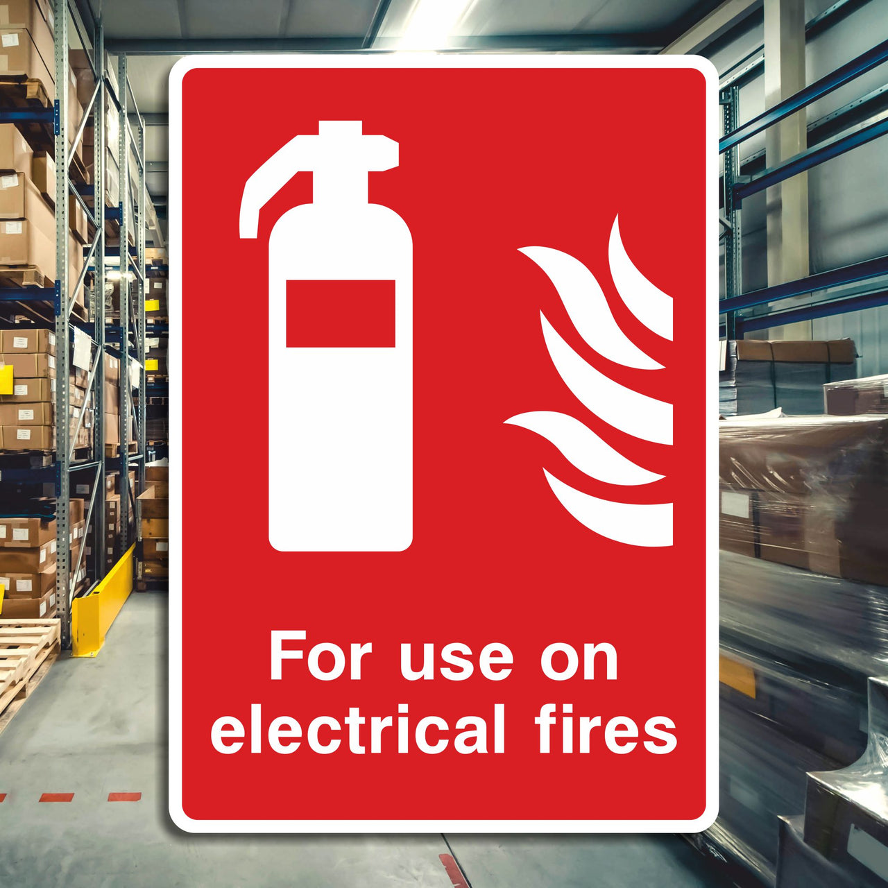 Fire Extinguisher Sign - For Use on Electrical Fires