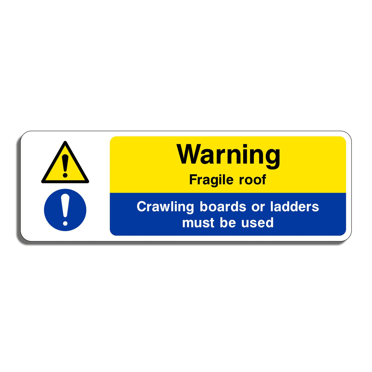 Warning Fragile Roof Hazard Sign