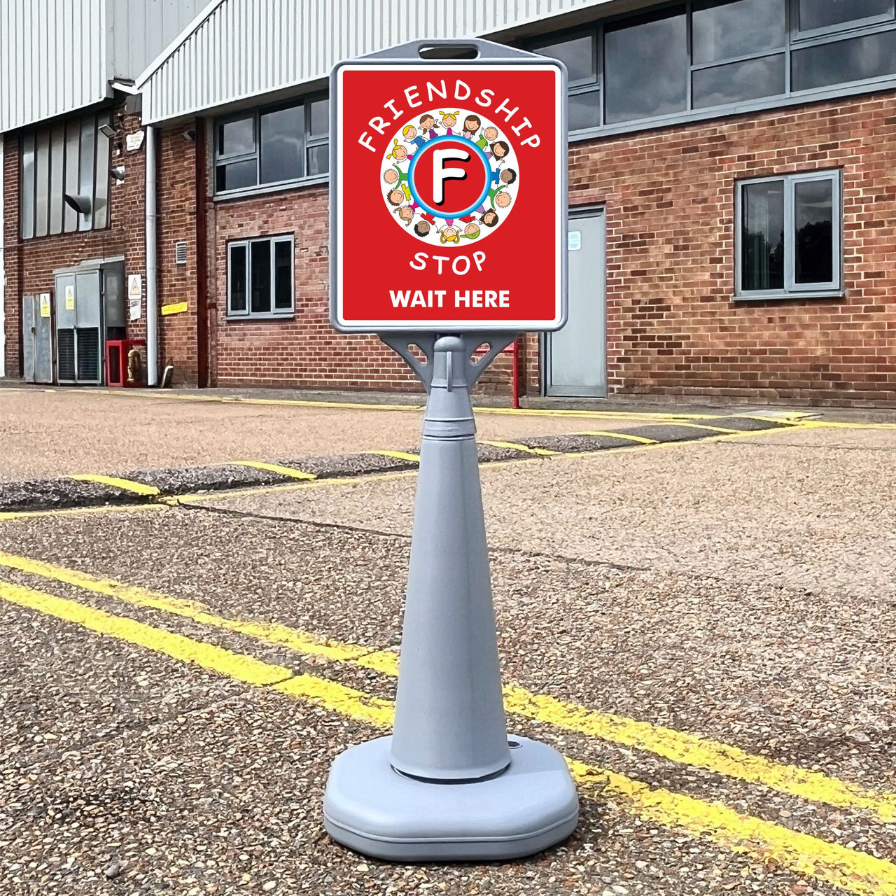 Friendship Stop School Play Area Freestanding School Sign