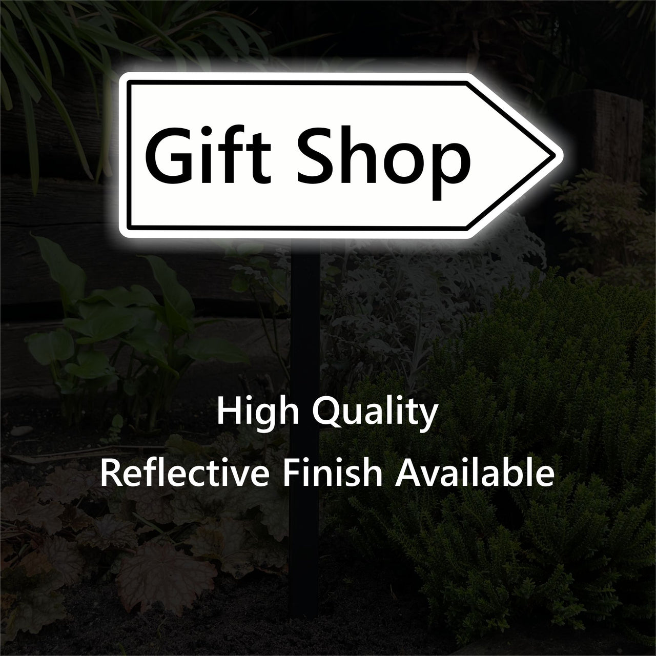 Directional Arrow Sign on Low Level Aluminium Stake/s