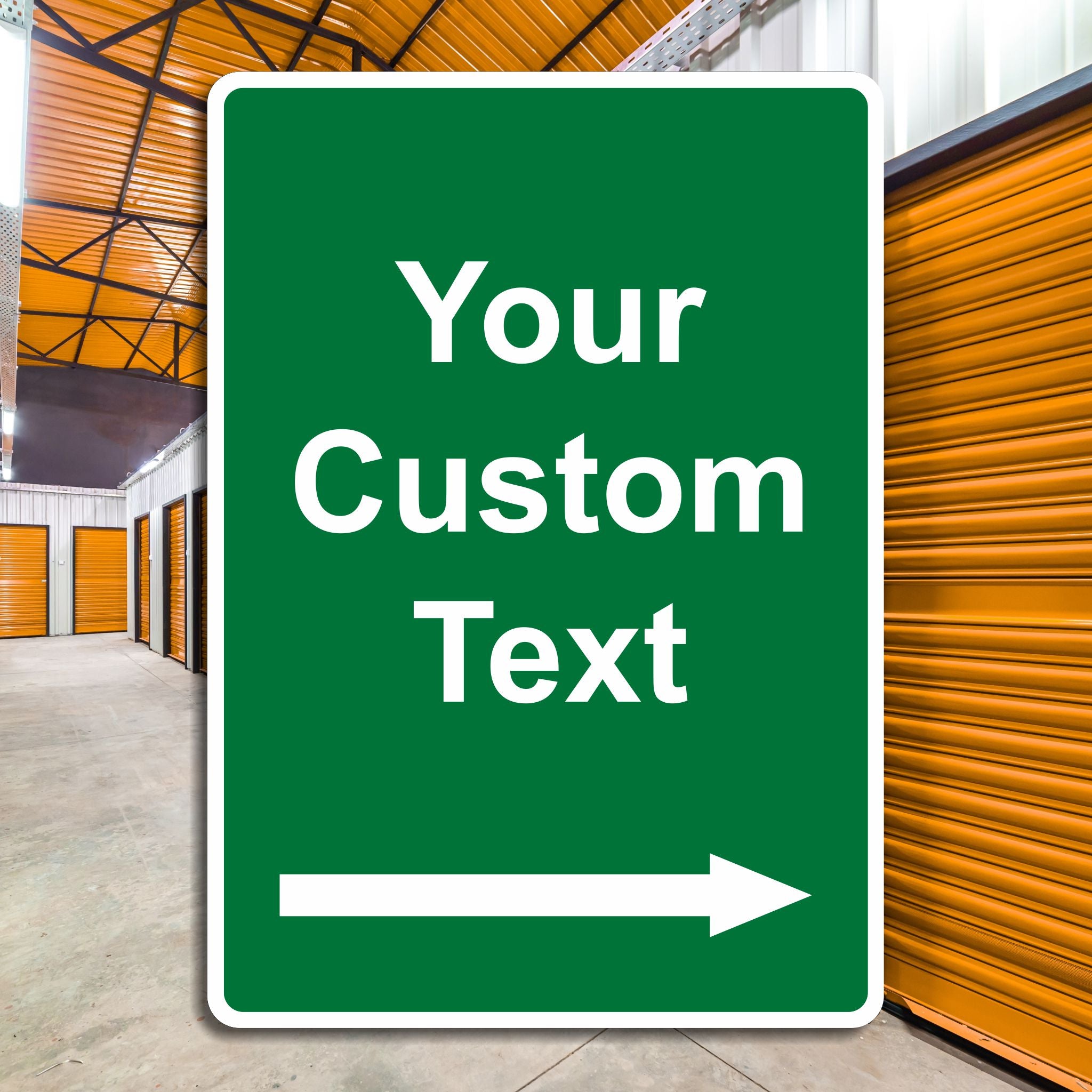 Custom Safe Condition Safety Sign with Directional Arrow