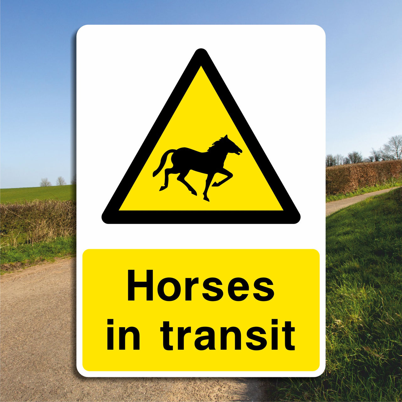 Horses in Transit Sign