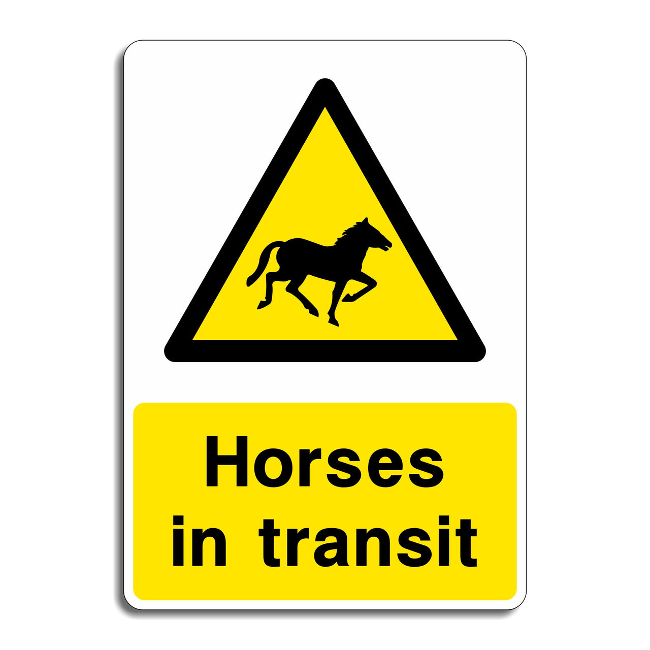 Horses in Transit Sign