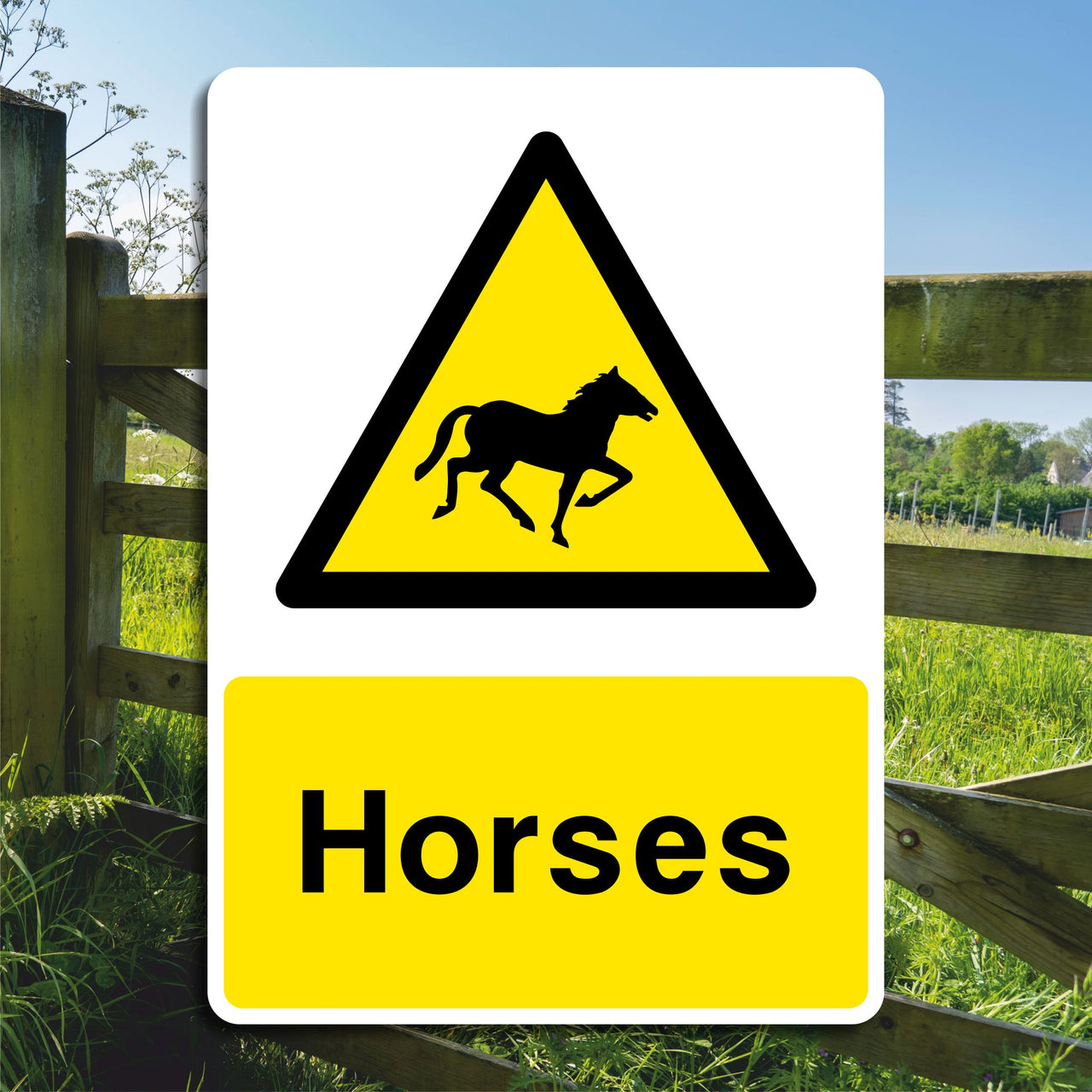 Horses Warning Sign