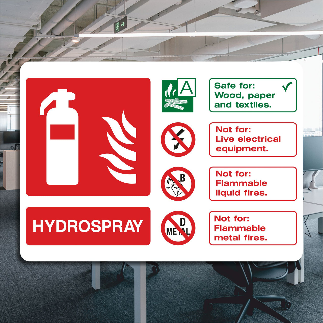 Fire Extinguisher Sign - Hydrospray