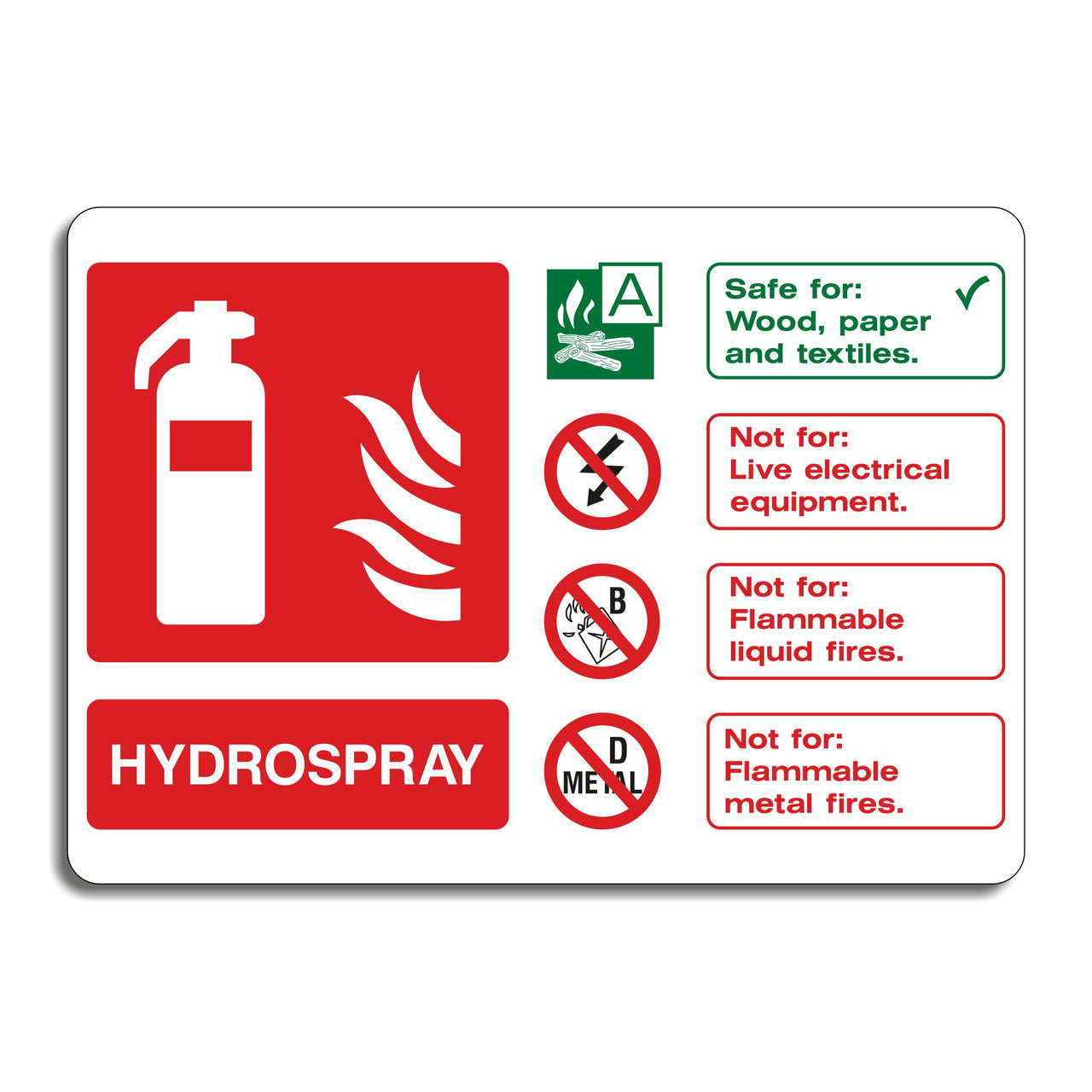 Fire Extinguisher Sign - Hydrospray