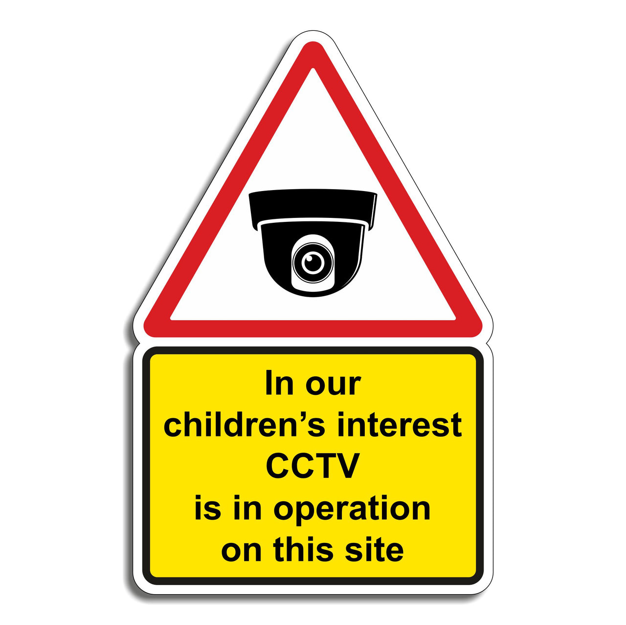 In Our Children's Interest CCTV Is In Operation On This Site Sign