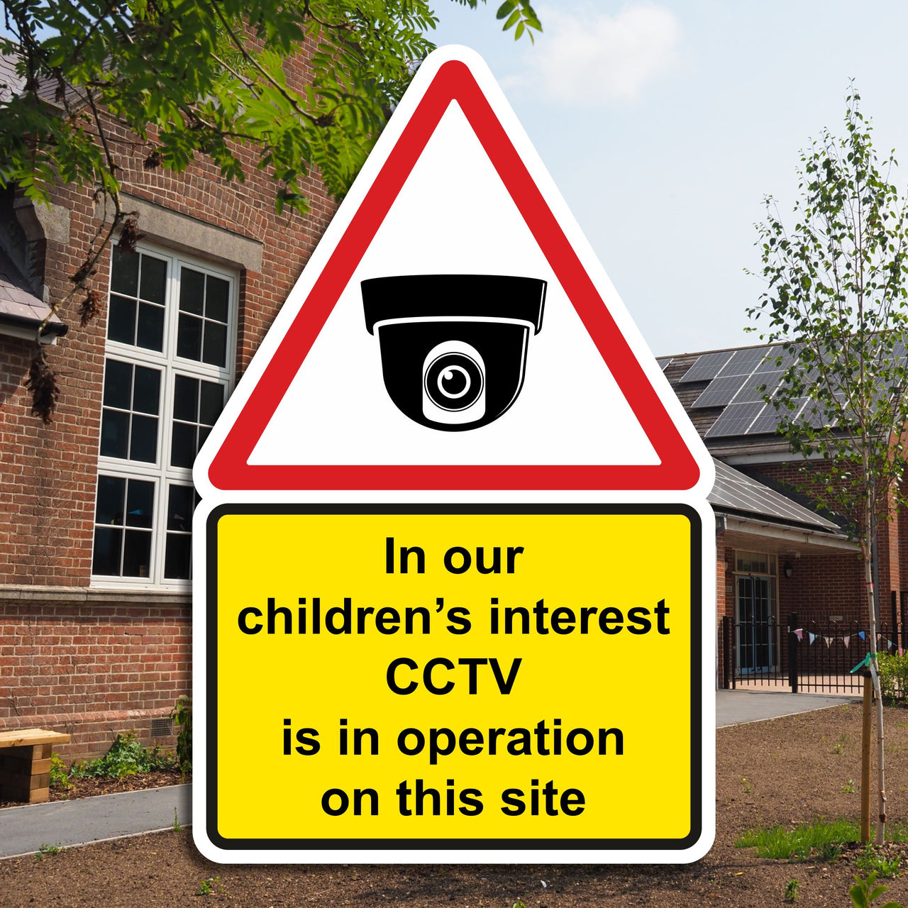In Our Children's Interest CCTV Is In Operation On This Site Sign