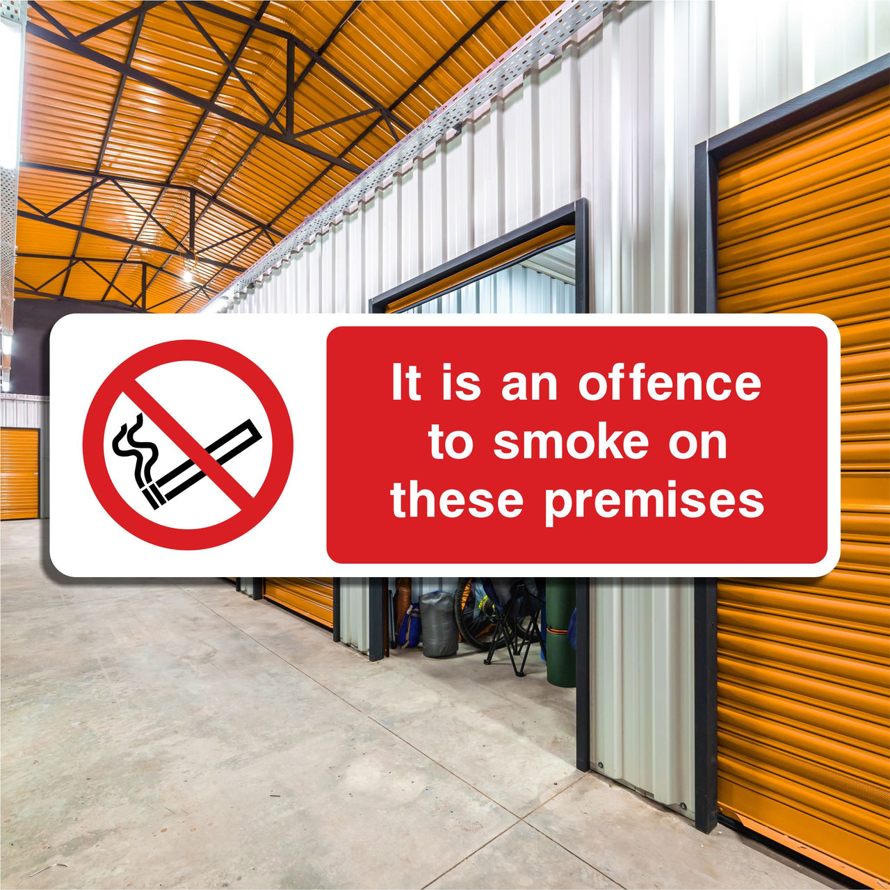 It Is An Offence To Smoke On These Premises Sign