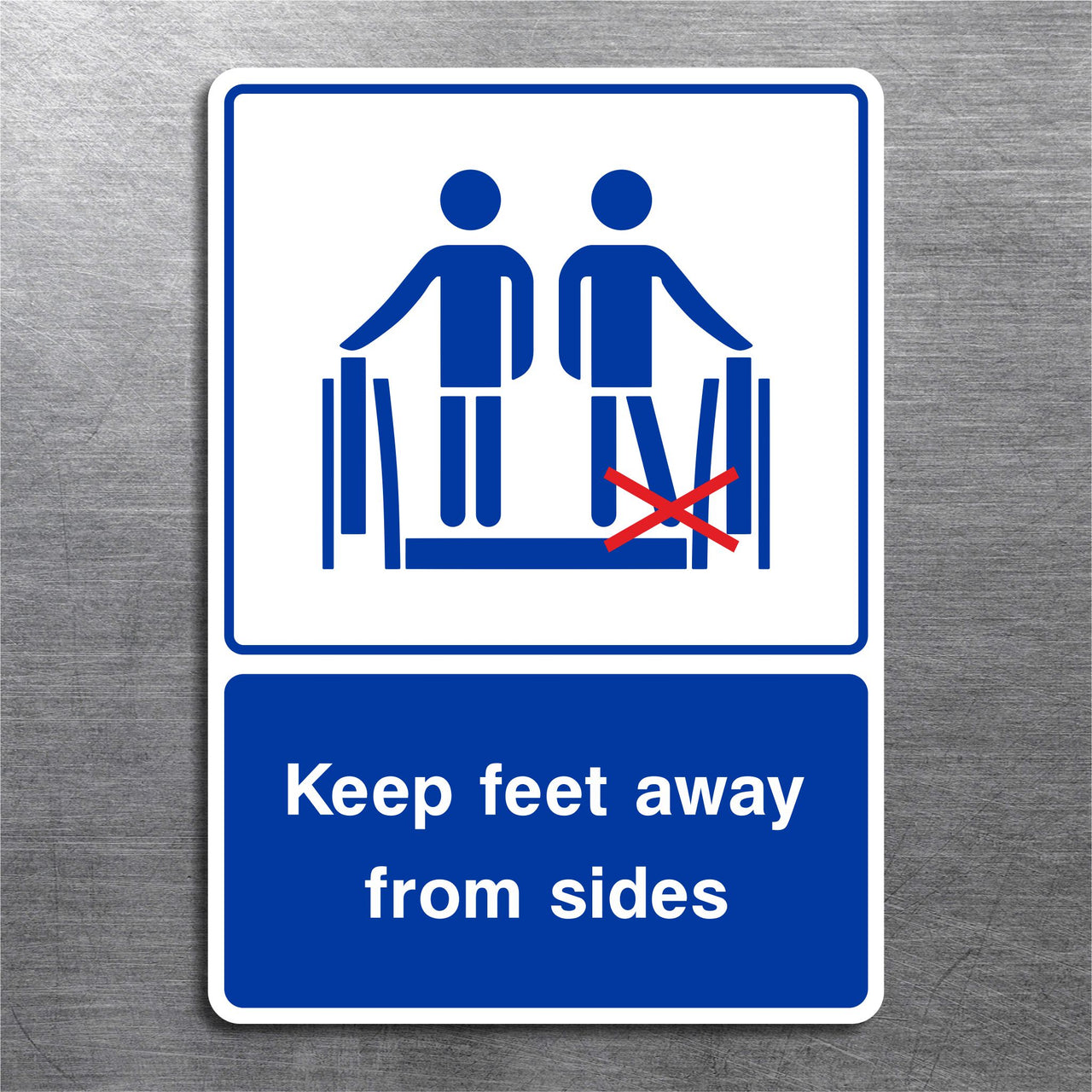 Escalator Keep Feet Away From Sides Sign