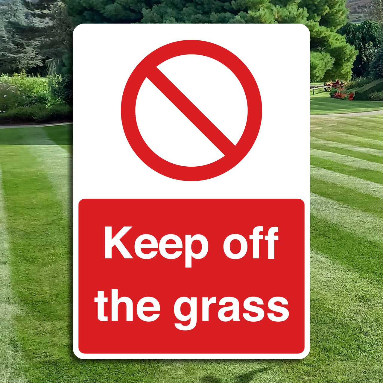 Keep Off The Grass Sign