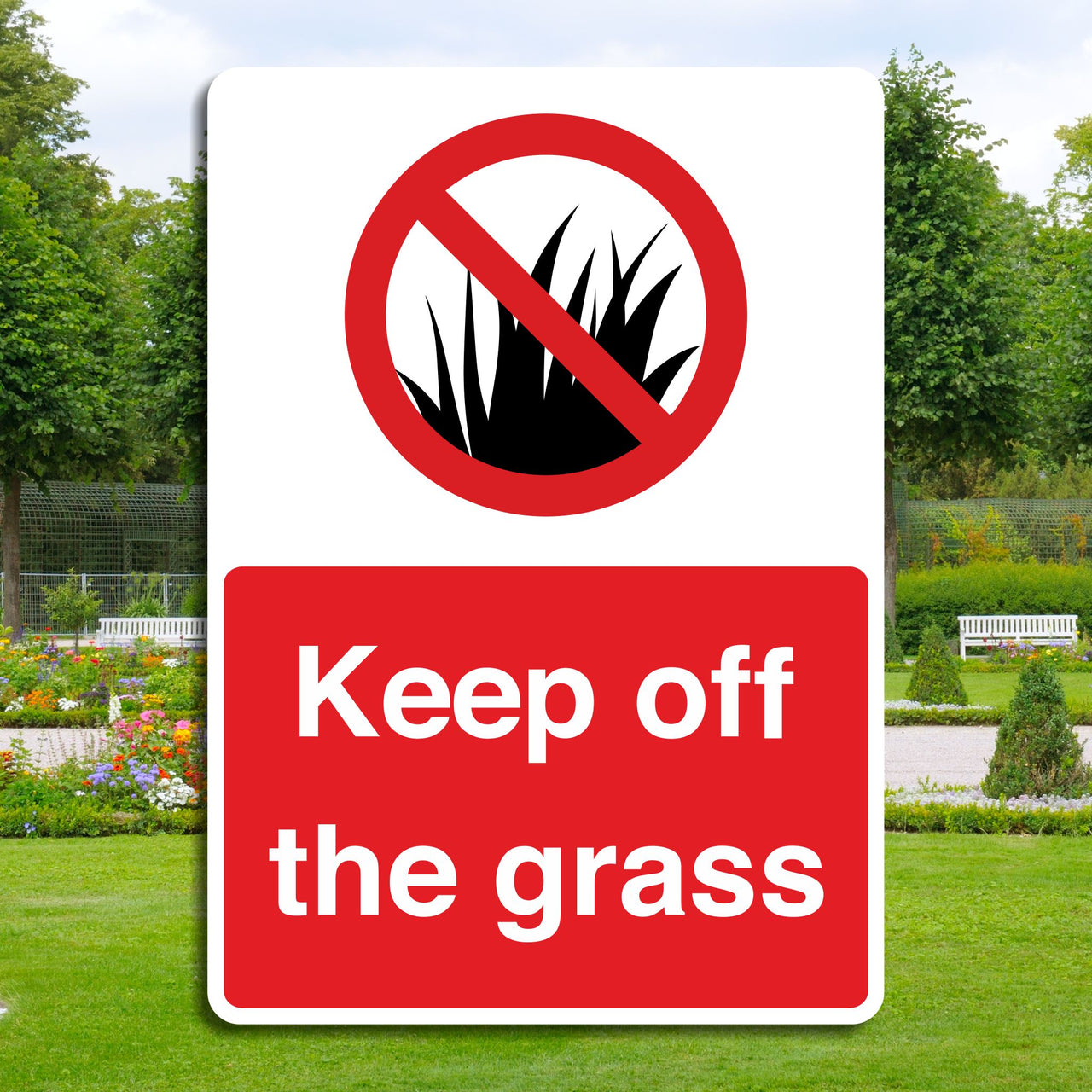 Keep Off The Grass Sign