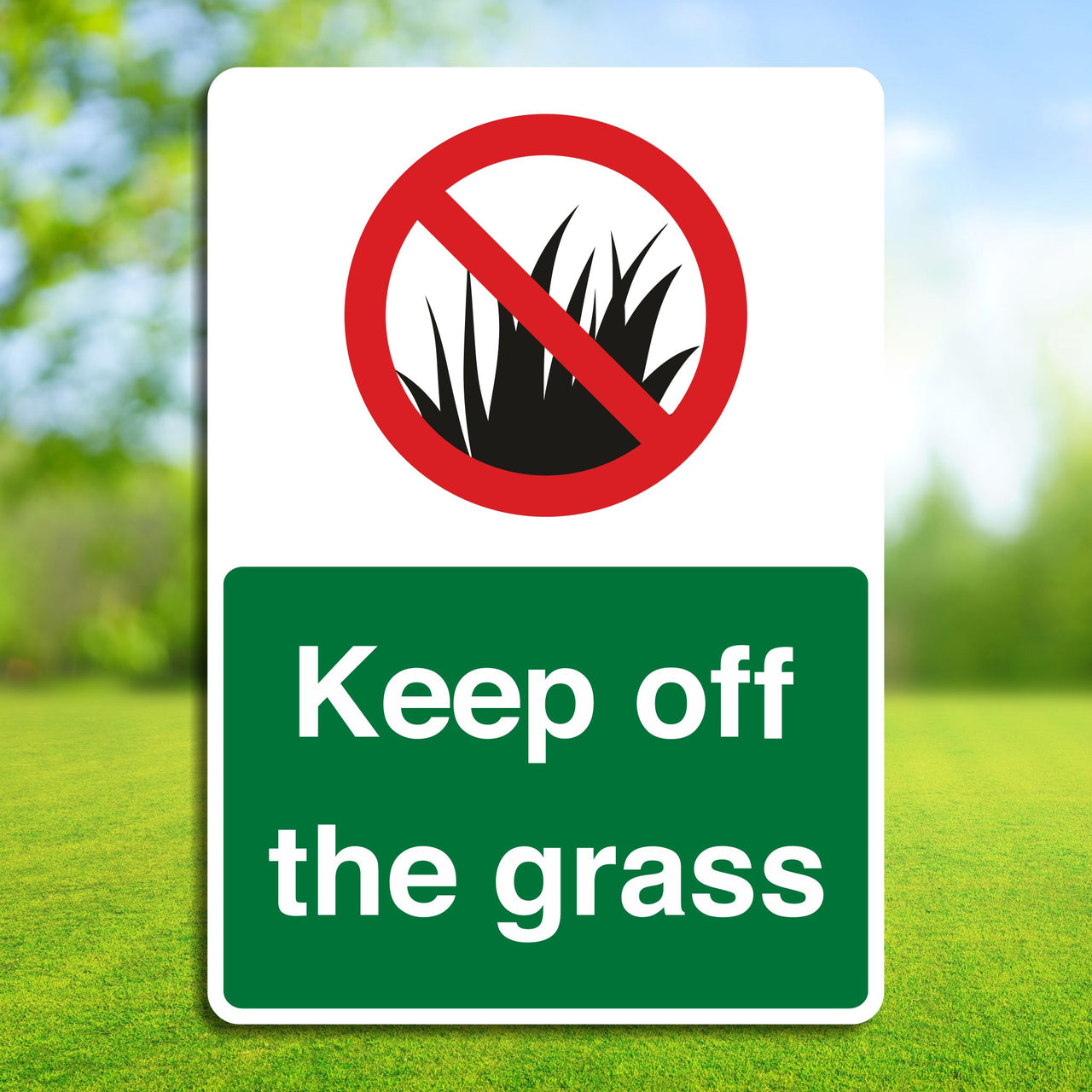Keep Off The Grass Sign