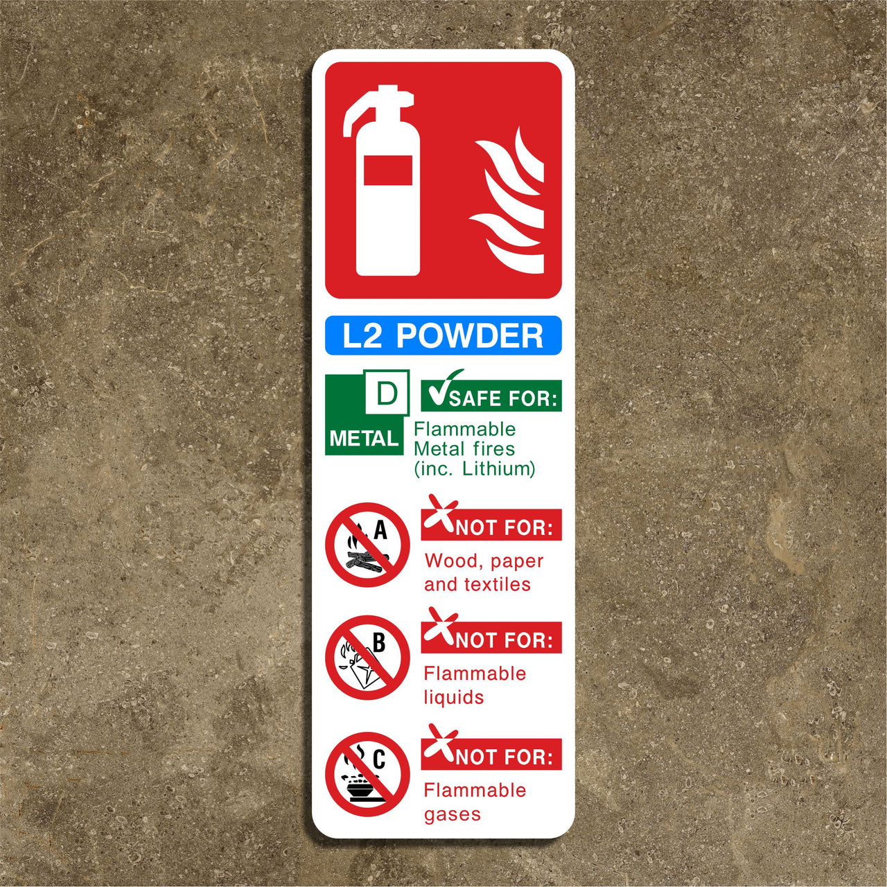 Fire Extinguisher Sign - L2 Powder