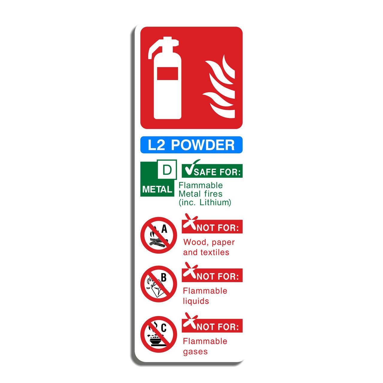 Fire Extinguisher Sign - L2 Powder