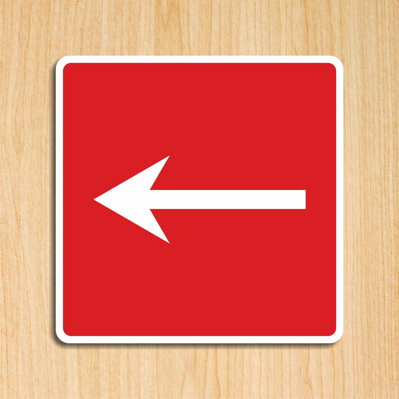 Emergency Directional Signs with a Left Pointing Arrow