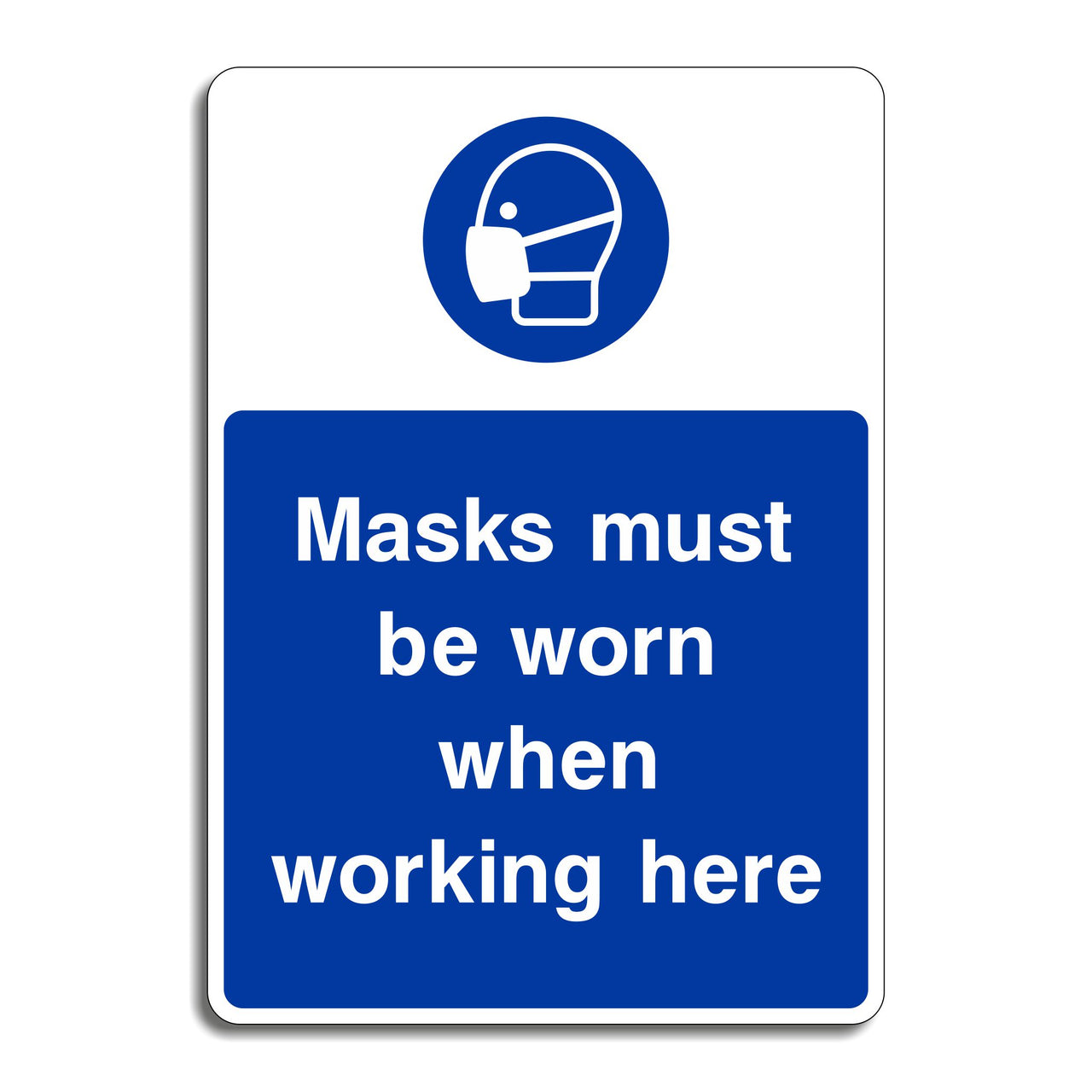 Masks Must Be Worn When Working Here Sign