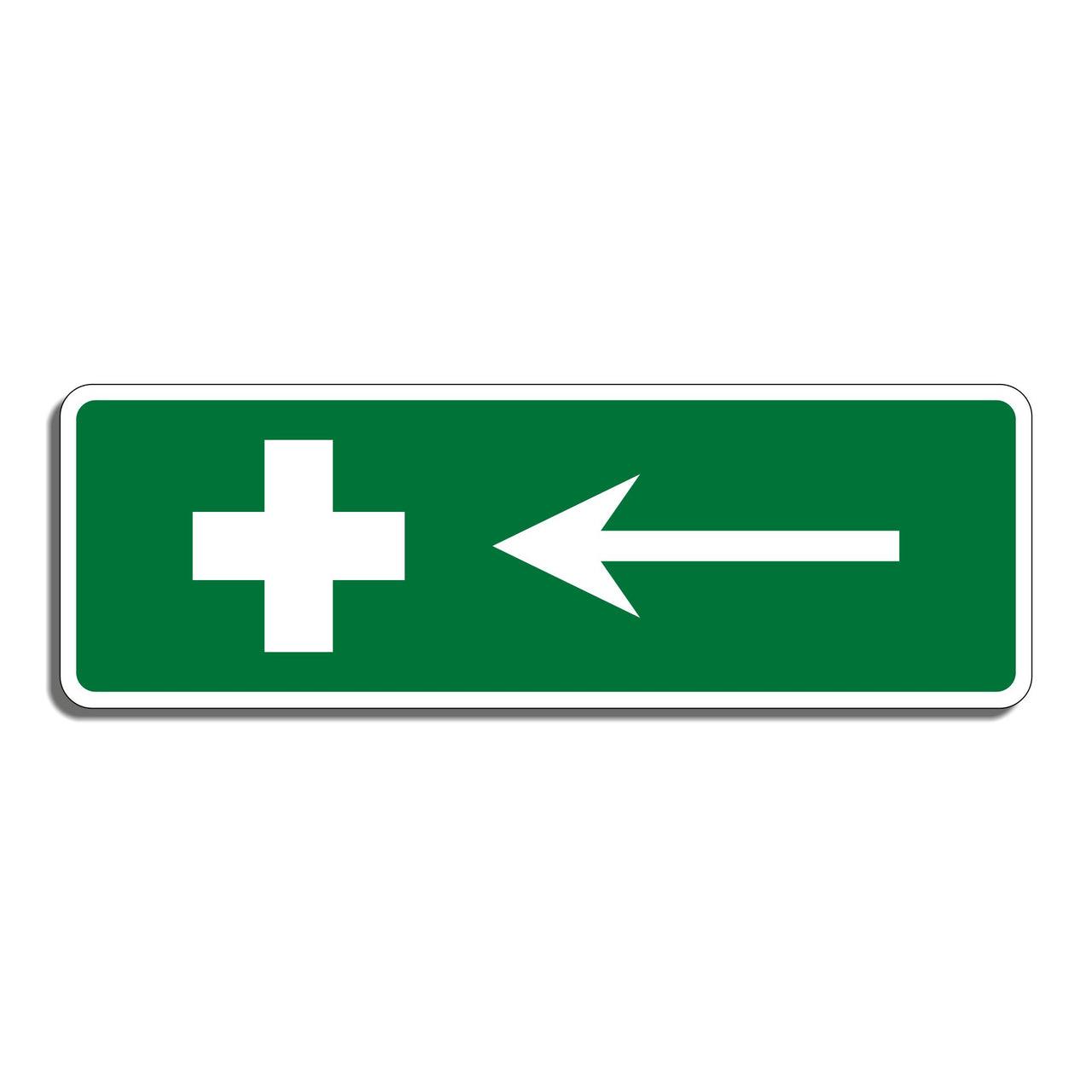 First Aid Sign - Left Arrow Directional Sign