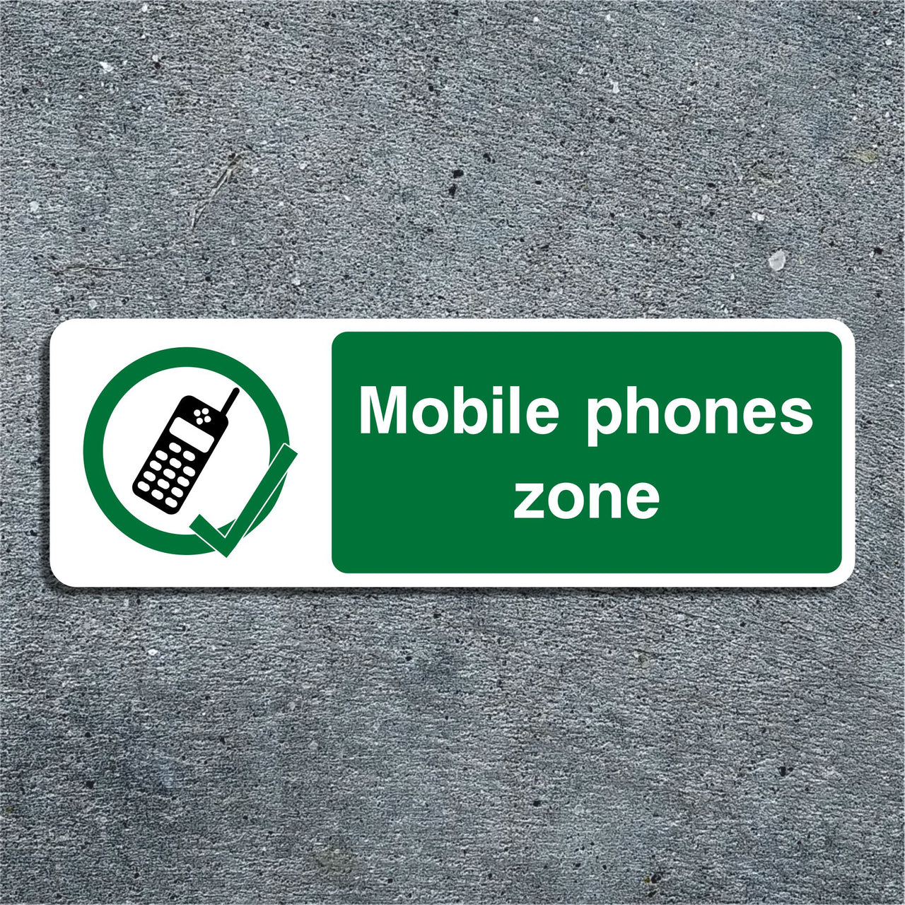 Mobile Phones Zone Sign