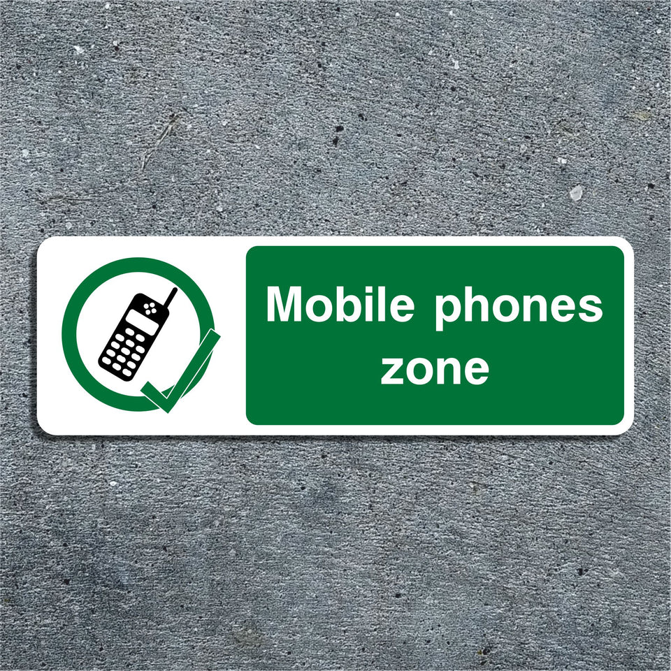 Mobile Phones Zone Sign