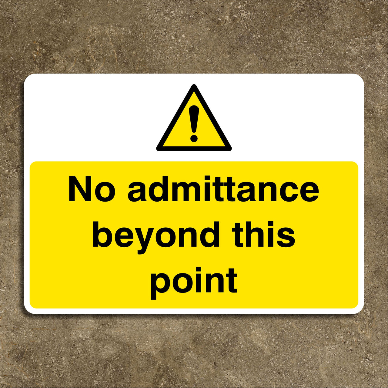 No Admittance Beyond This Point Sign - SECU0054