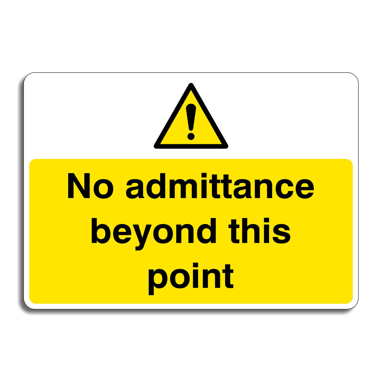 No Admittance Beyond This Point Sign - SECU0054