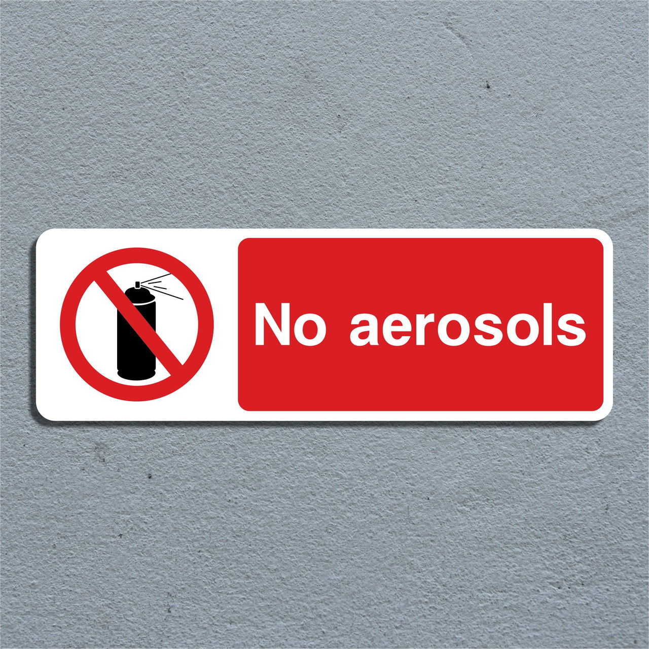 No Aerosols Sign