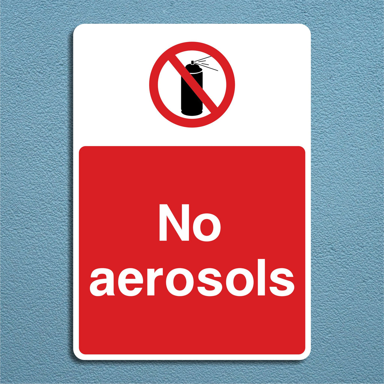 No Aerosols Sign