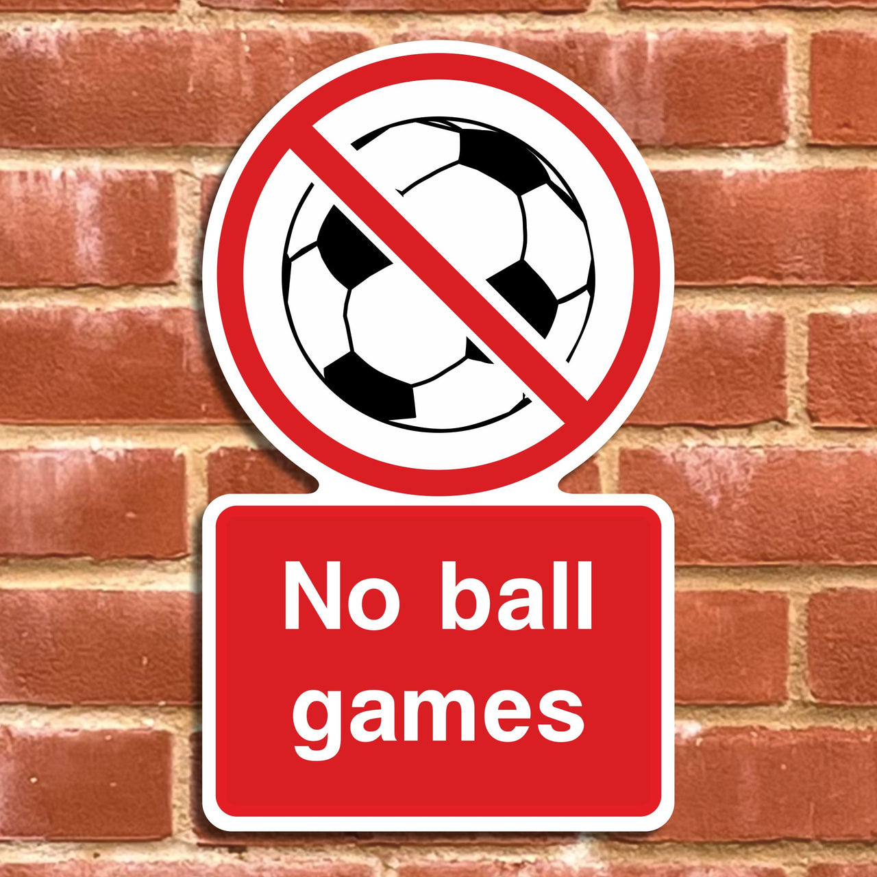 No Ball Games Sign