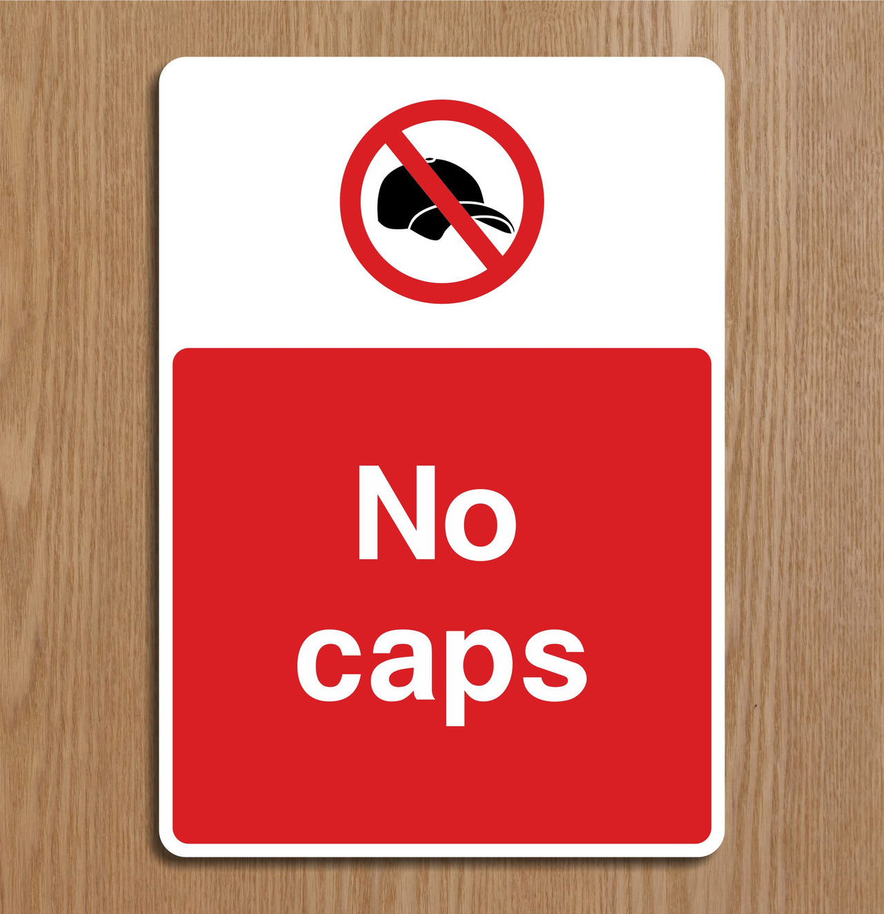 No Caps Sign