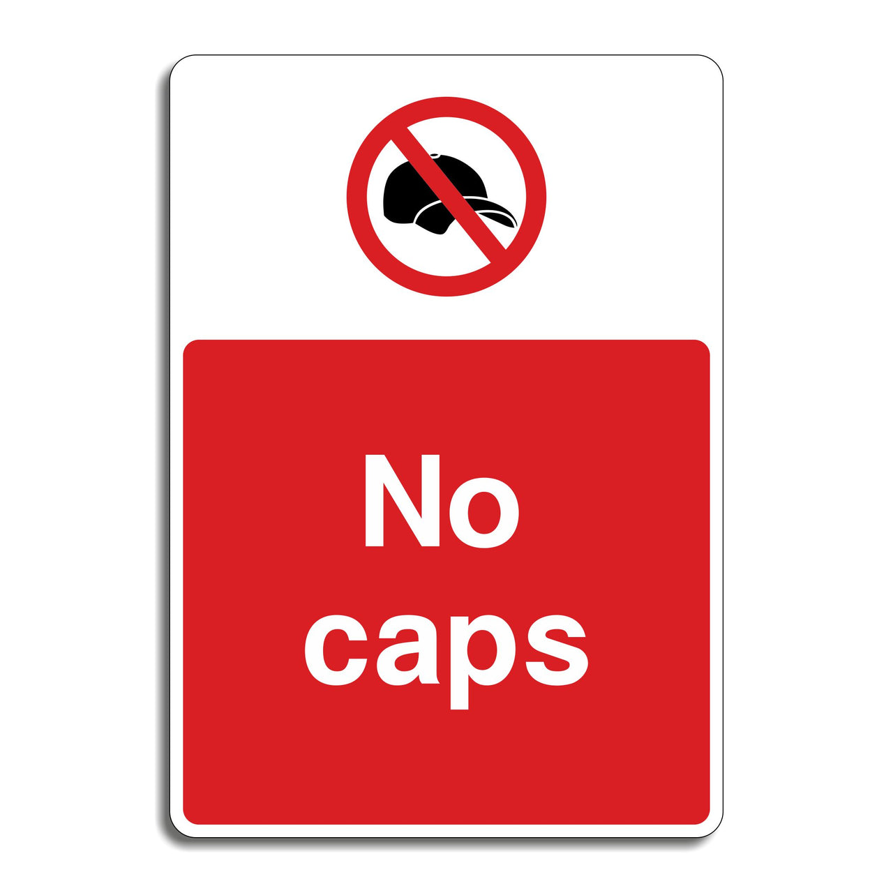 No Caps Sign