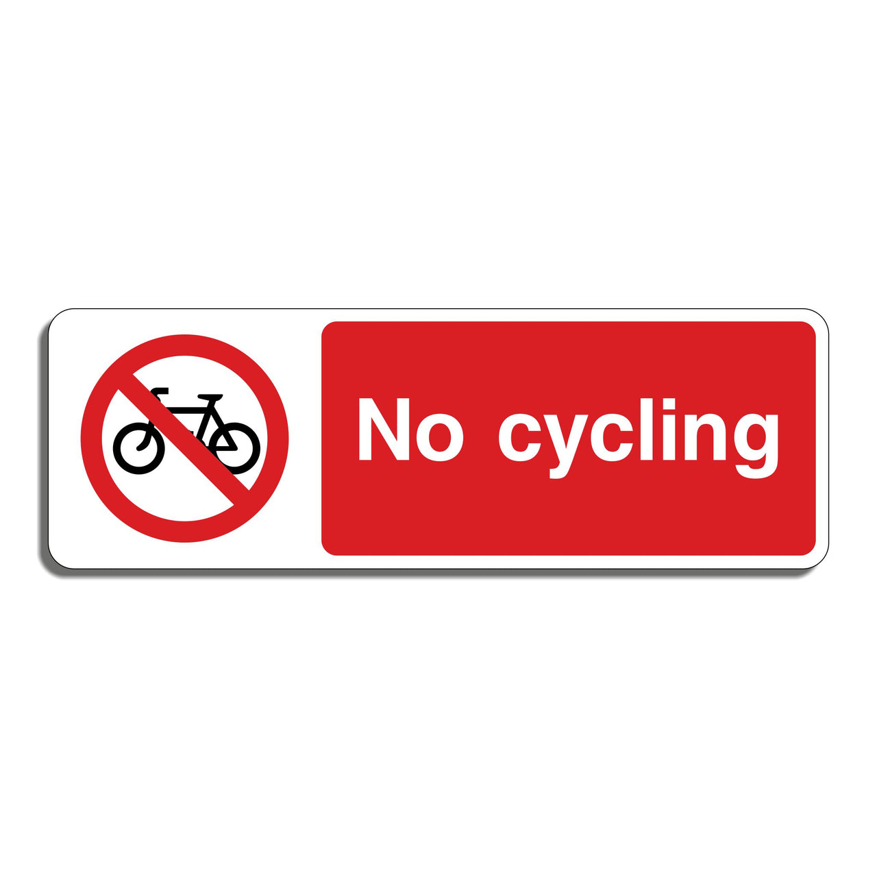 No Cycling Sign