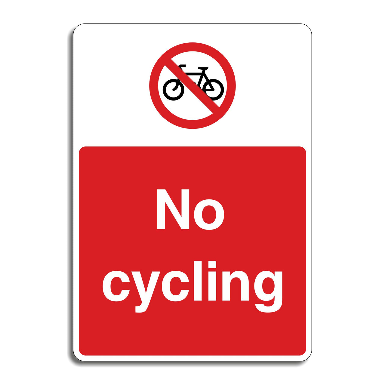 No Cycling Sign