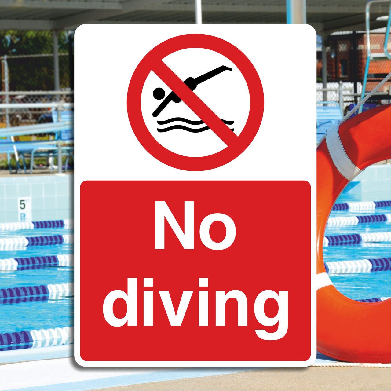 No Diving Sign