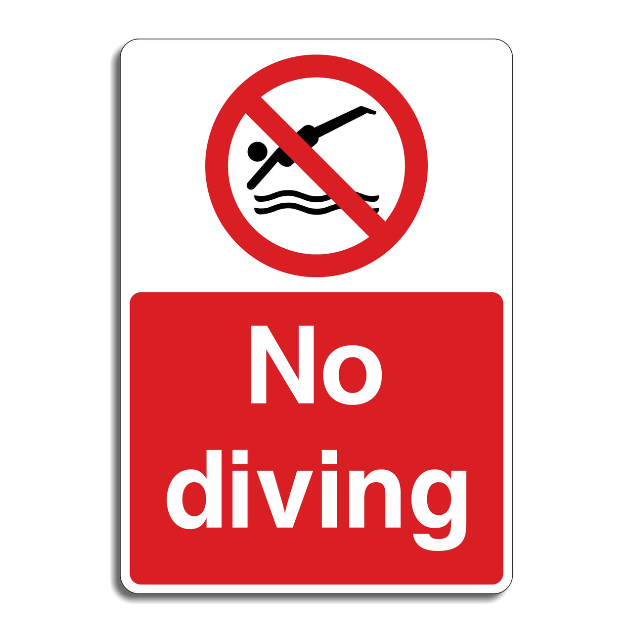 No Diving Sign