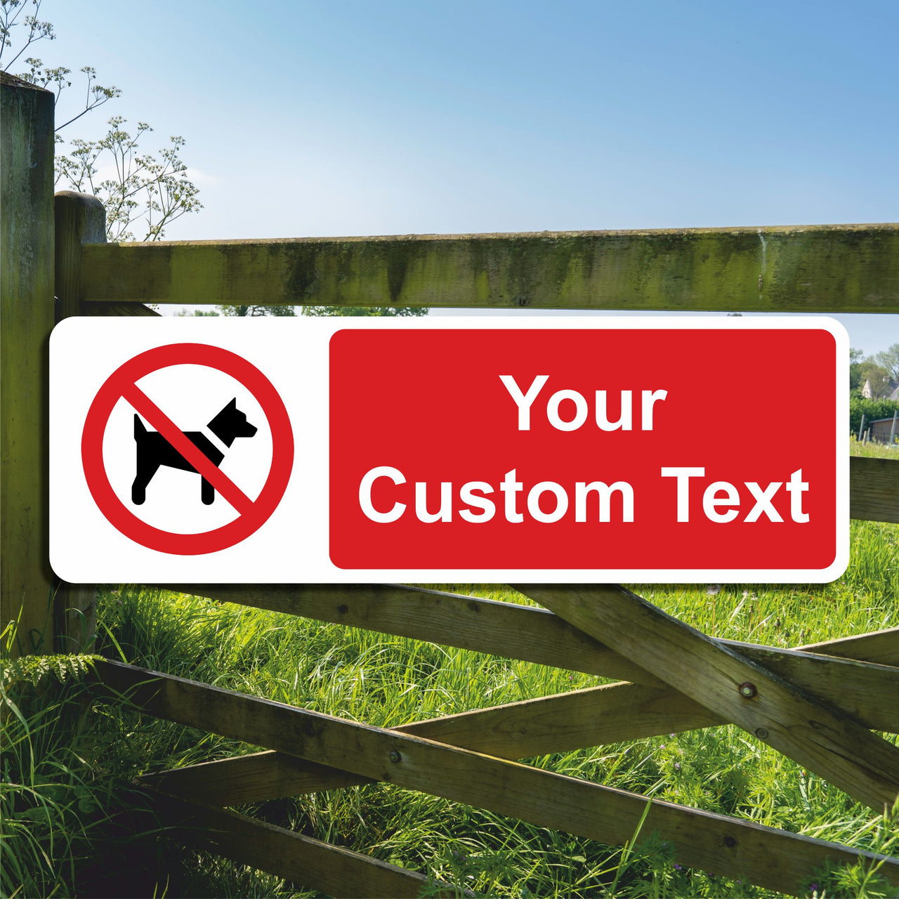 Custom No Dogs Sign - Add Your Own Text