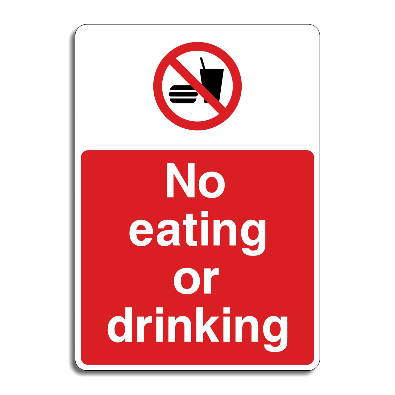 No Eating Or Drinking Sign