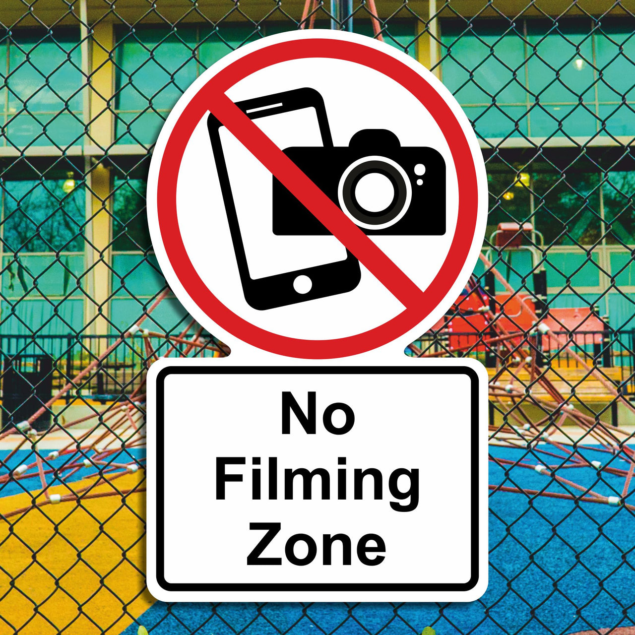 No Filming Zone Sign
