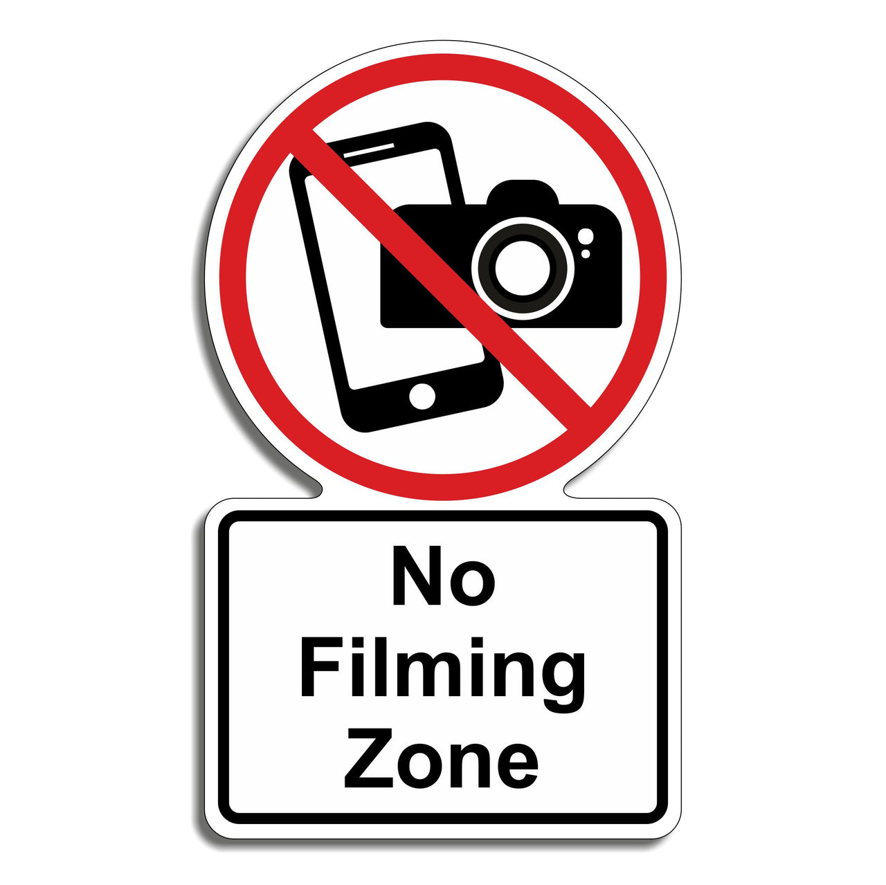 No Filming Zone Sign