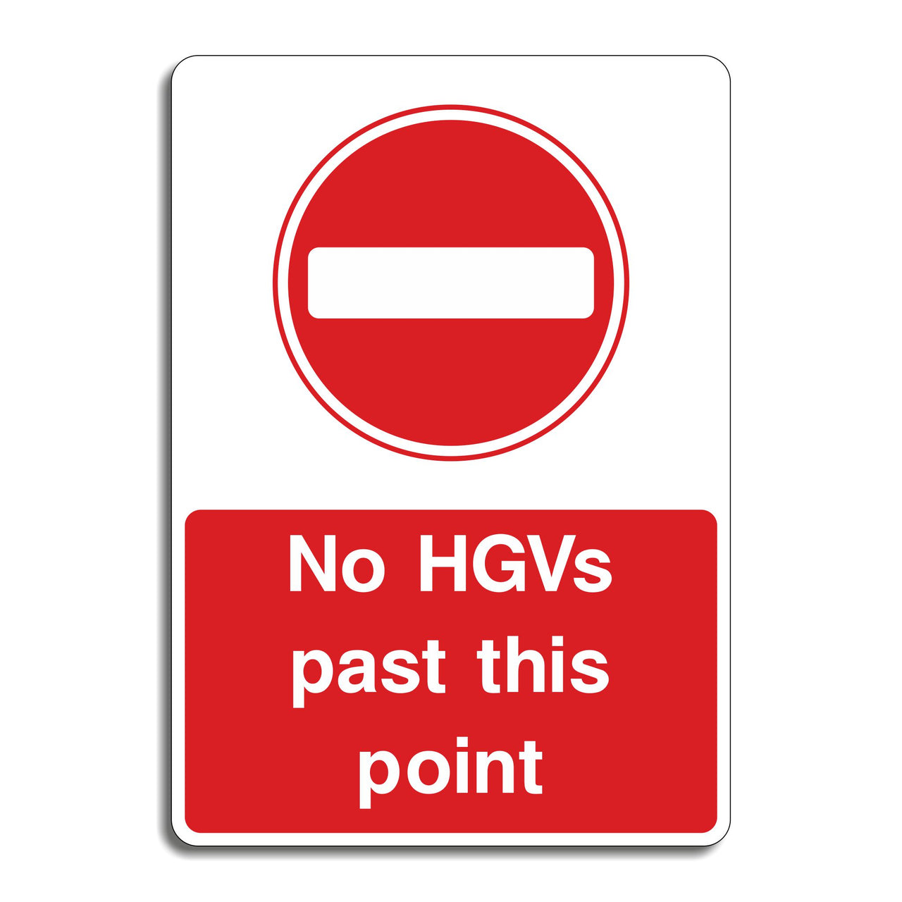 No HGVs Past This Point Construction Site Sign