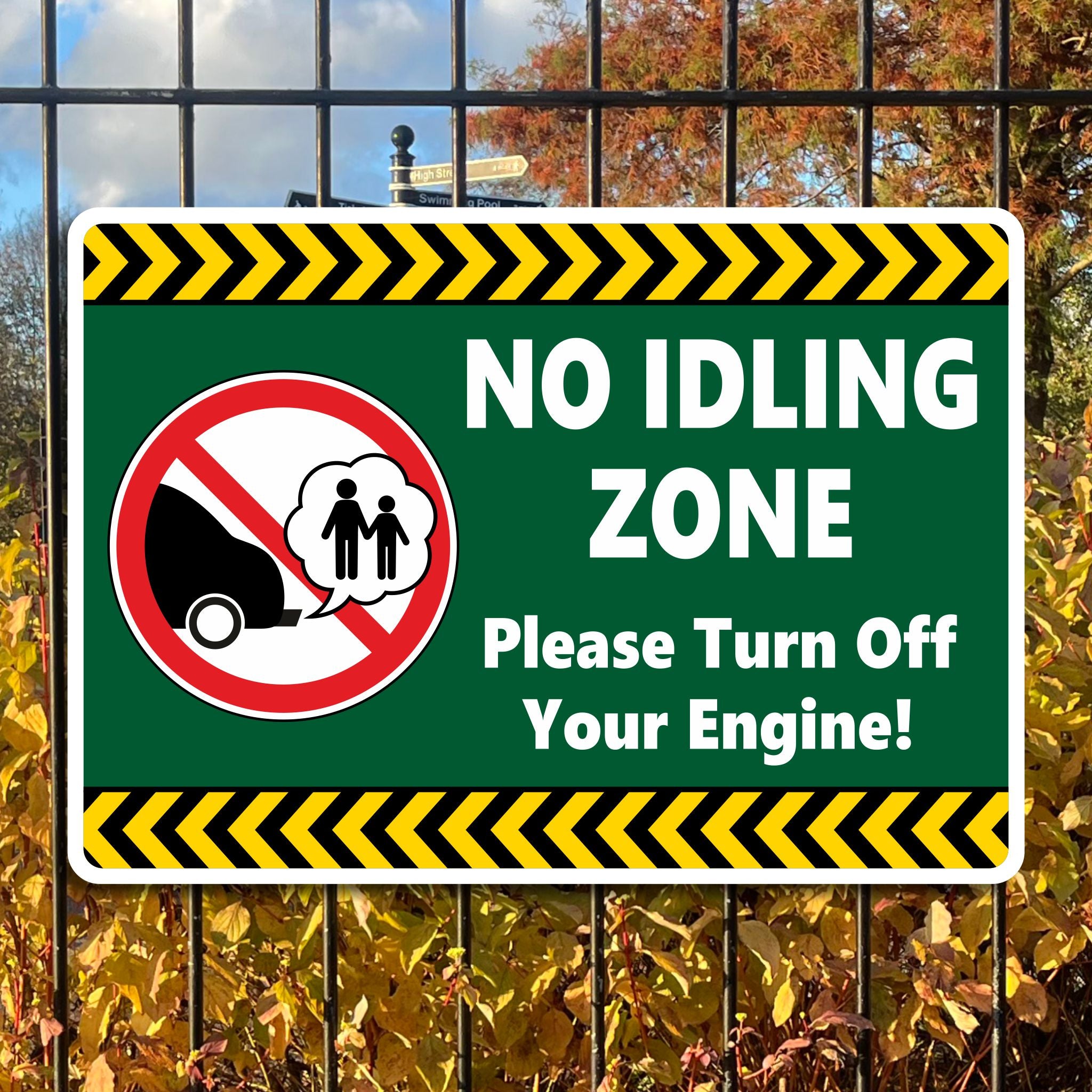 No Idling Zone Please Turn Off Your Engine Sign