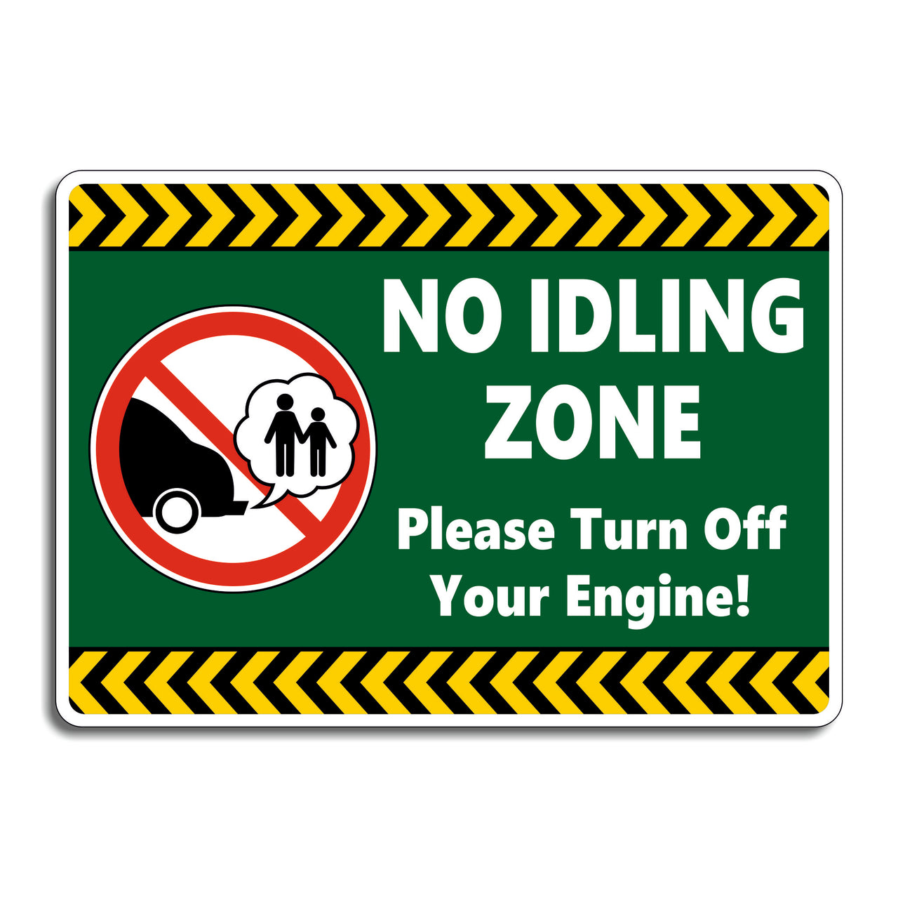 No Idling Zone Please Turn Off Your Engine Sign