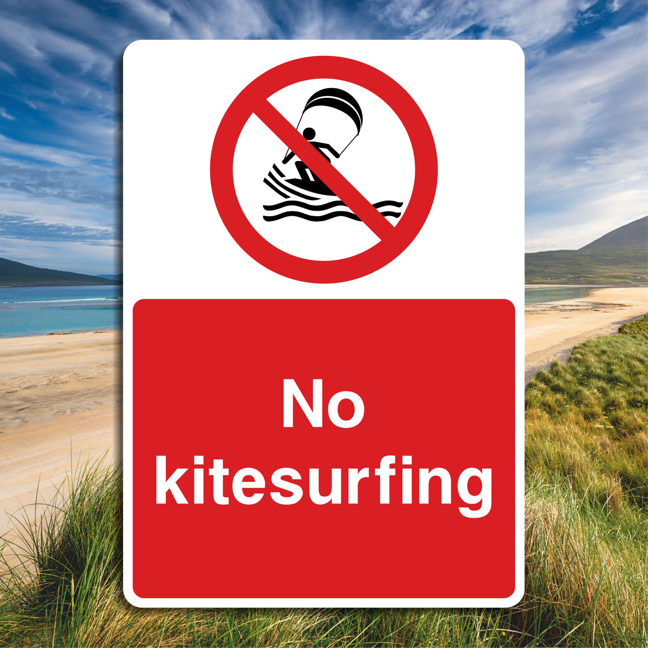 No Kitesurfing Sign