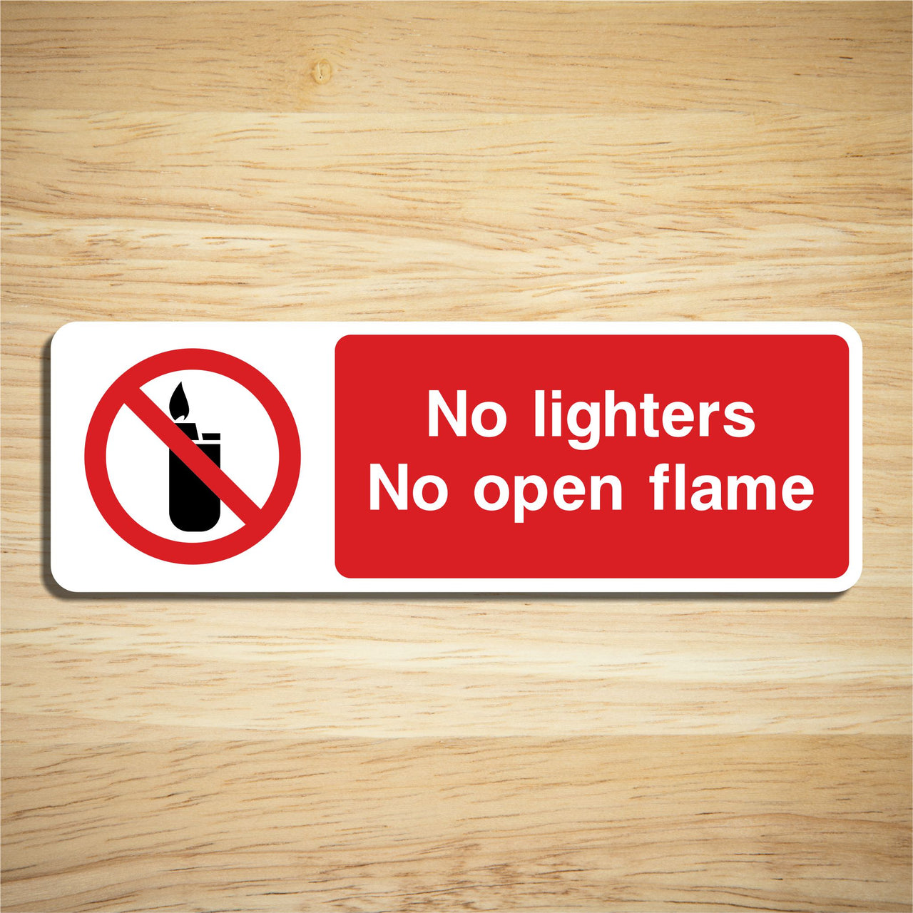 No Lighters No Open Flame Sign