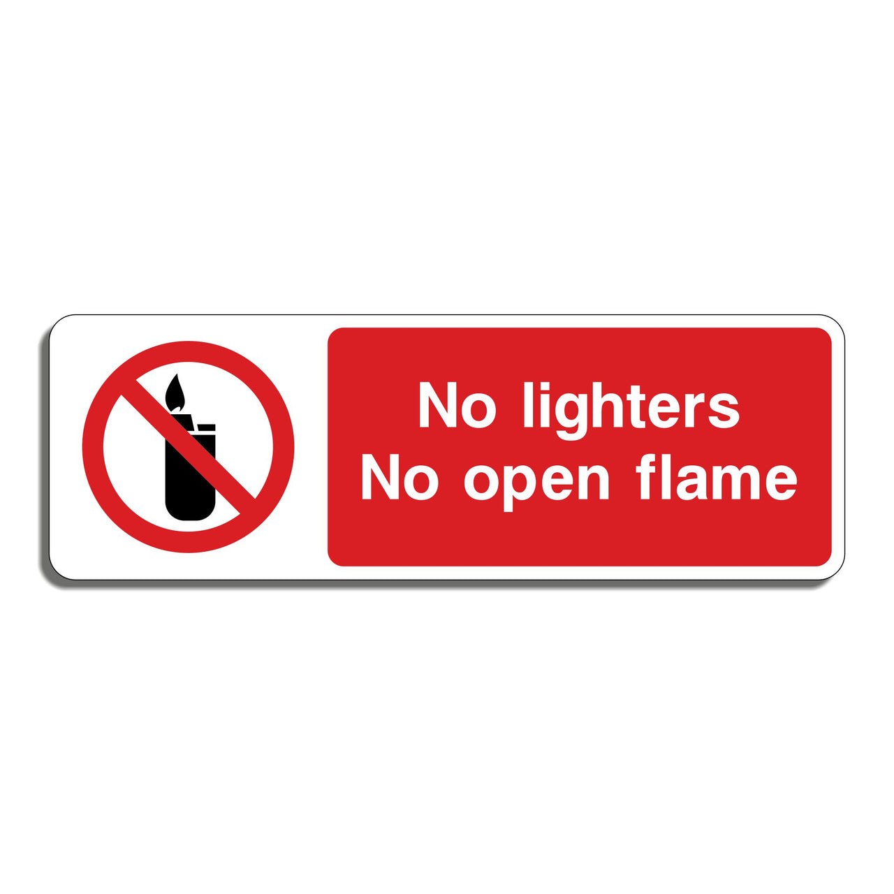 No Lighters No Open Flame Sign