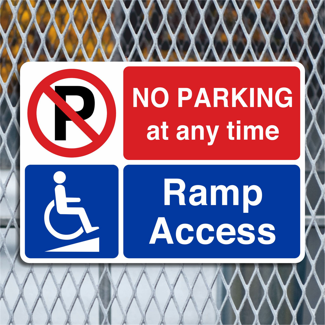 No Parking At Any Time Ramp Access Sign