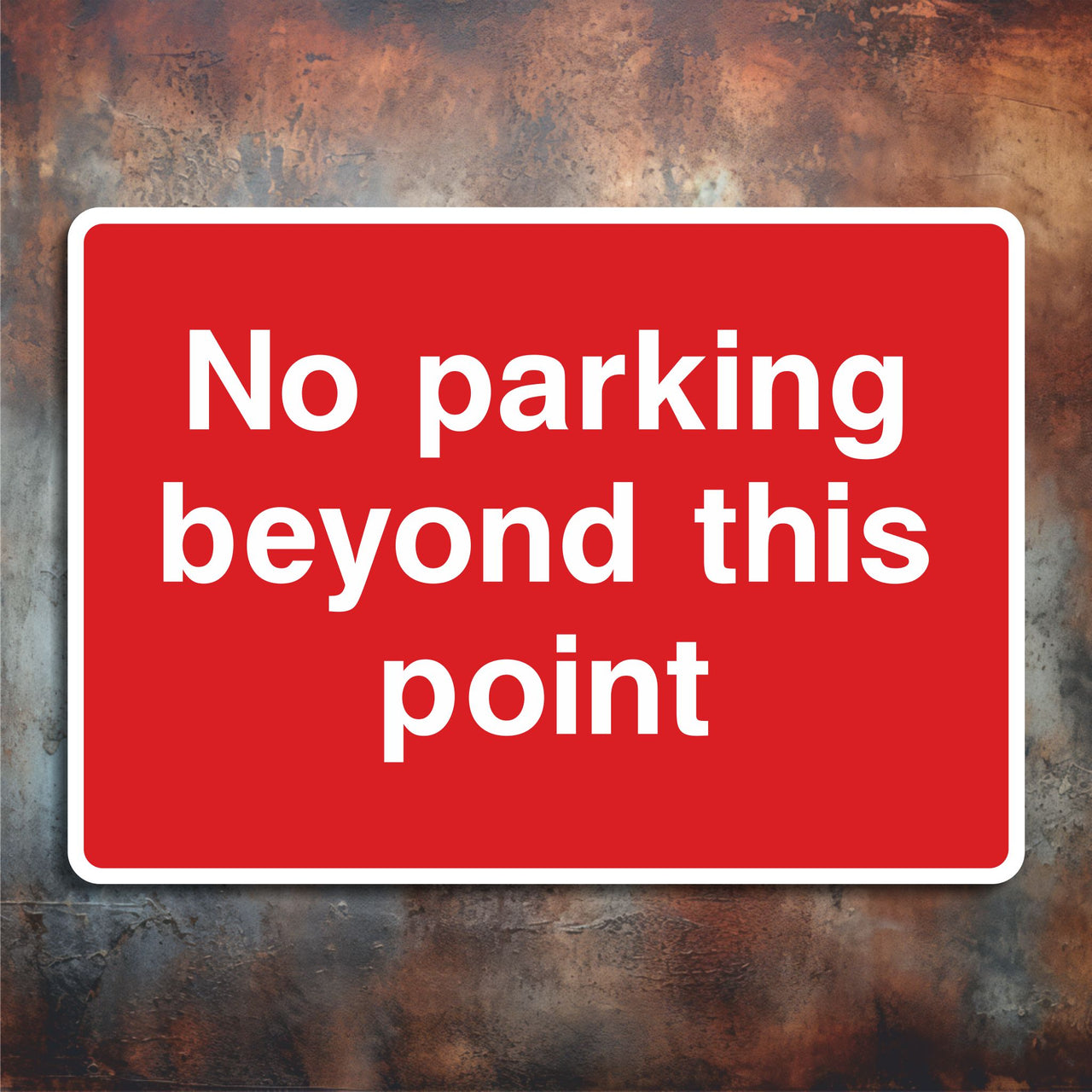 No Parking Beyond This Point Sign