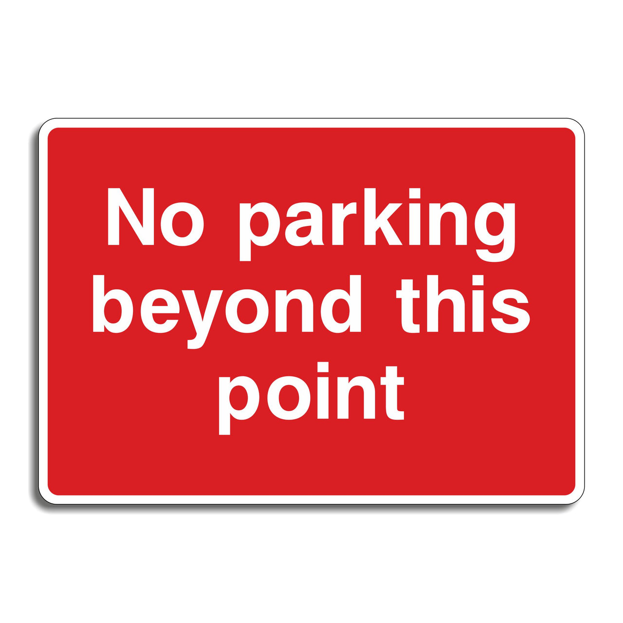 No Parking Beyond This Point Sign