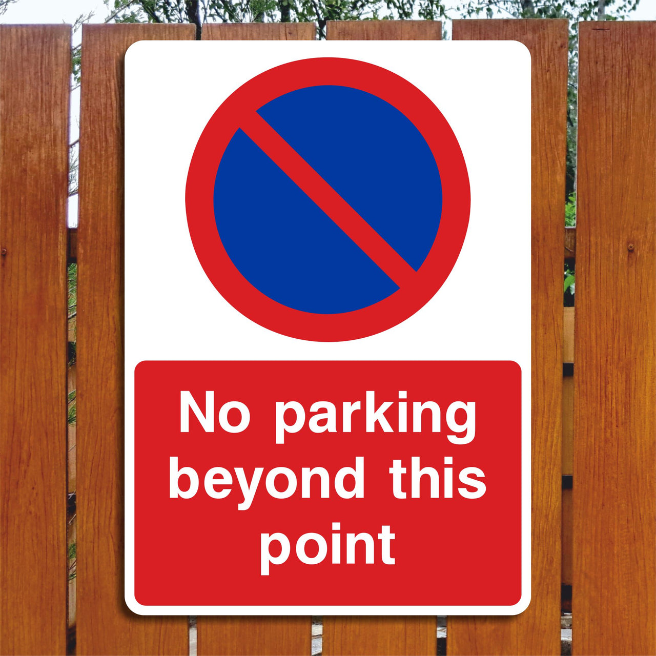 No Parking Beyond This Point Sign