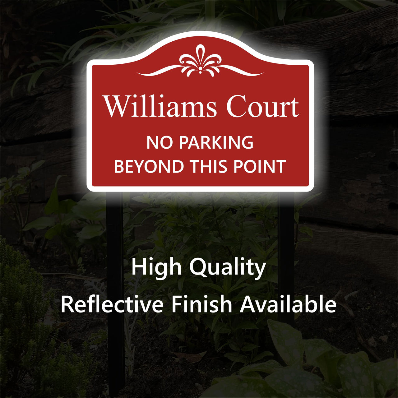 Personalised House Sign on Low Level Aluminium Stake/s